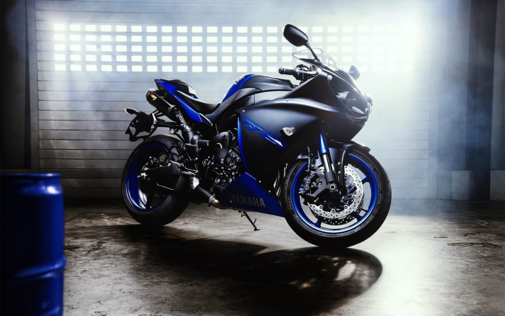 2015 Yamaha Yzf R1i Fhd Black Blue Wallpaper