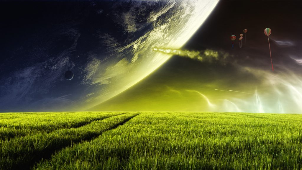 Beautiful Alien Planet Grass Fhd Wallpaper