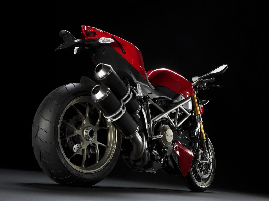 Beautiful Ducati Streetfighter Red Rear Hd Wallpaper