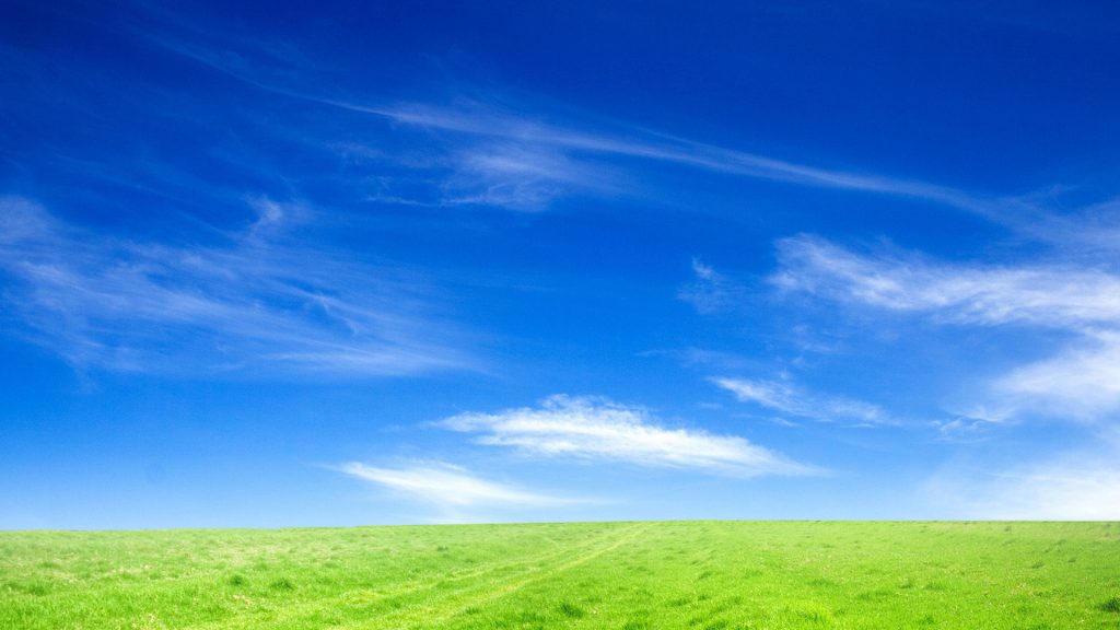 Beautiful Sky Green Grass Nature Fhd Wallpaper