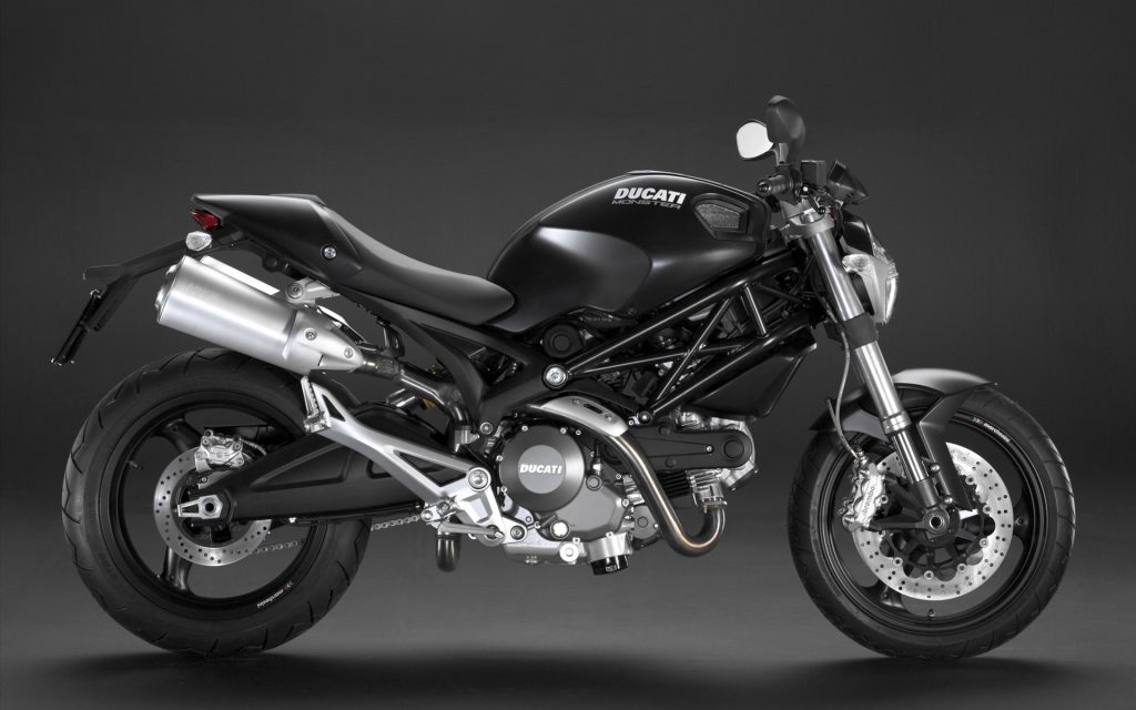 Black Sports Rider Ducati Monster 696 Fhd Wallpaper