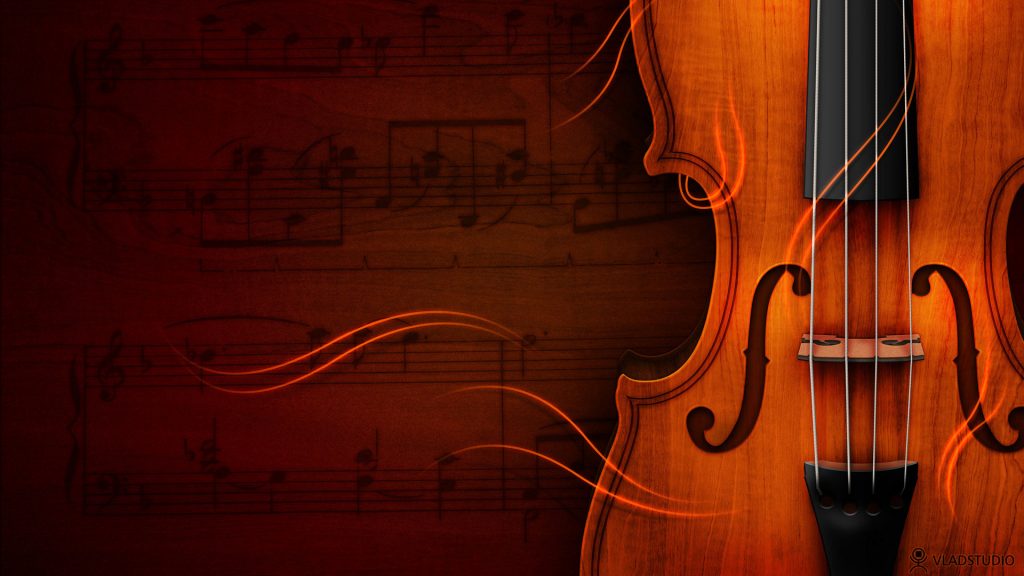 Cute Violin Notes Fhd Musical Wallpaper