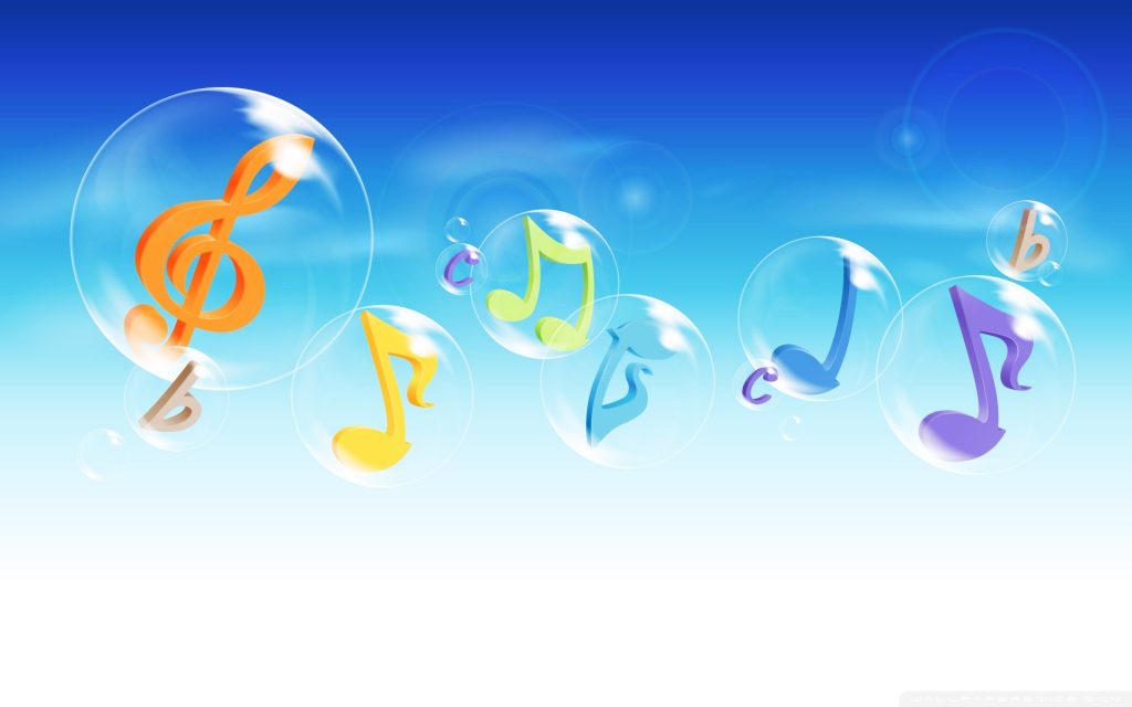 Flowing Musical Bubbles Fhd Wallpaper