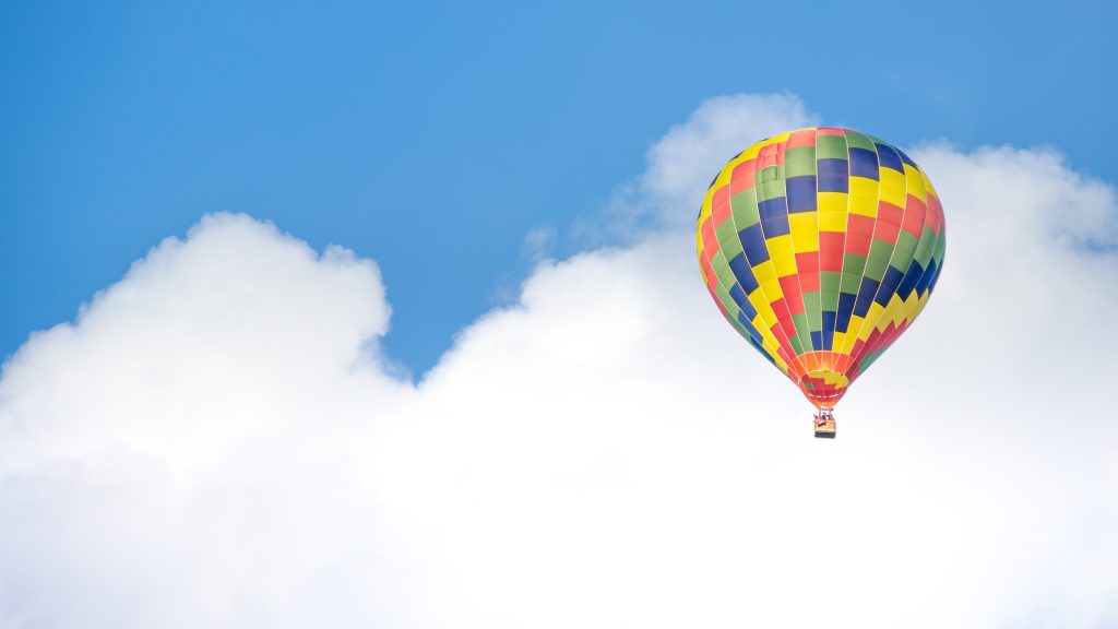 Hot Air Balloon Ride Sky Clouds Uhd 4k Wallpaper