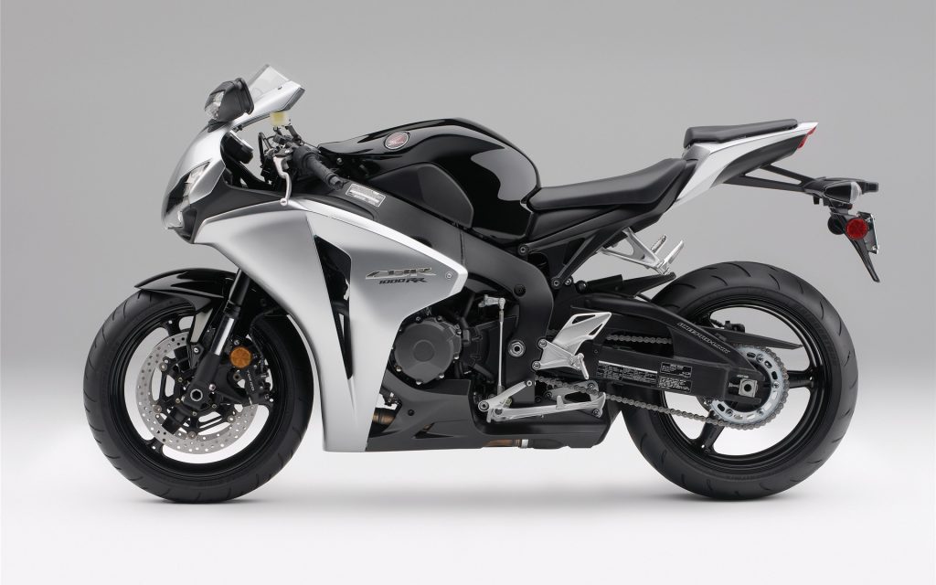 Stunning Black White 2009 Honda Cbr 1000 Rr Fhd Wallpaper