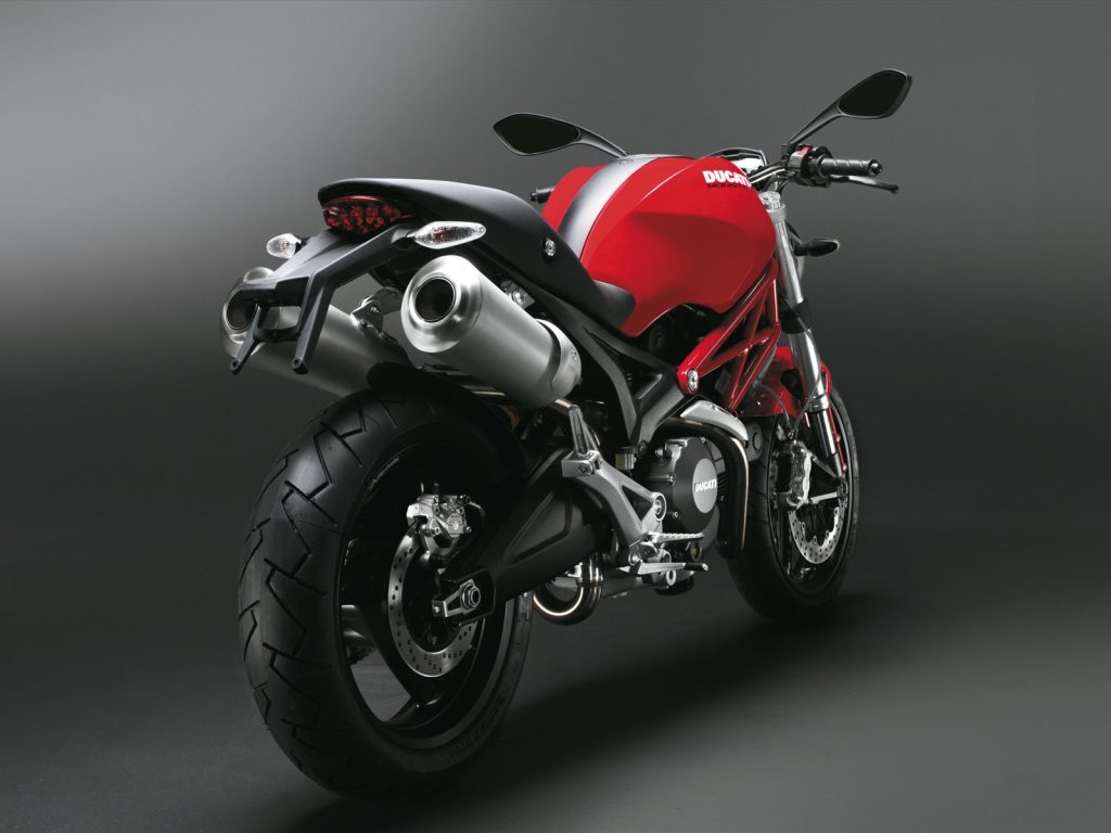 Super Racer Ducati Monster 696 Red Rear Hd Wallpaper