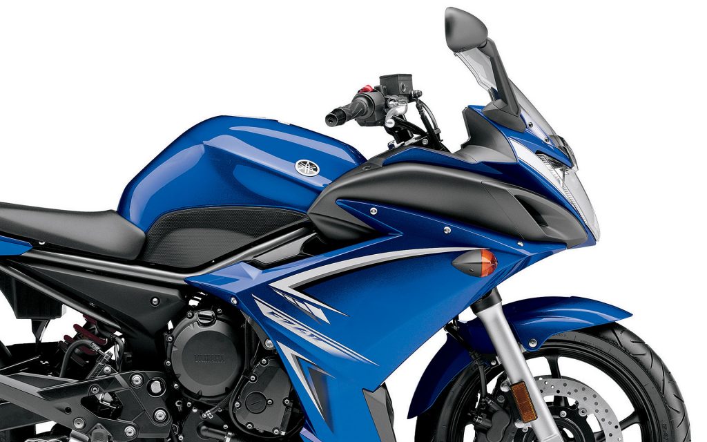 Yamaha Fz6r Blue Front View Fhd Wallpaper