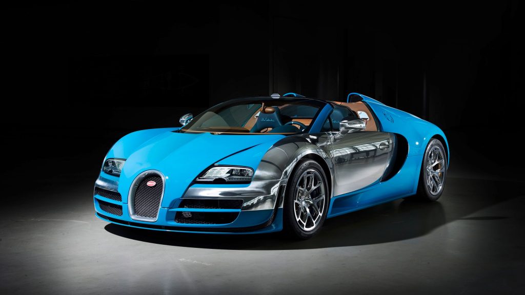 2013 Bugatti Veyron Grand Sport Vitesse Attractive Blue Fhd Wallpaper