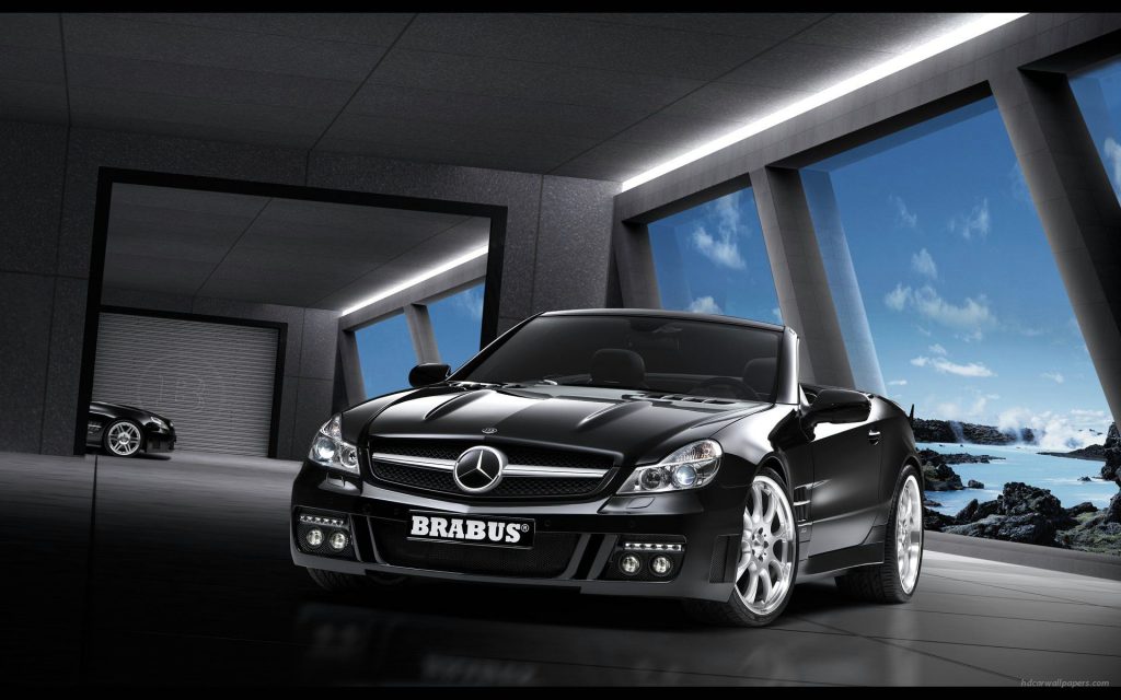 Hypnotic Black Brabus Mercedes Sl Class Fhd Wallpaper