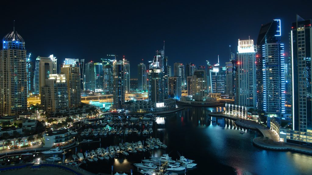 Amazing Dubai Marina Night Lightings Fhd Wallpapers