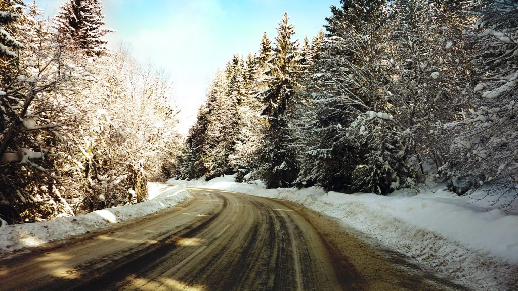 Amazing Forest Snow Path Images For Fhd Wallpapers