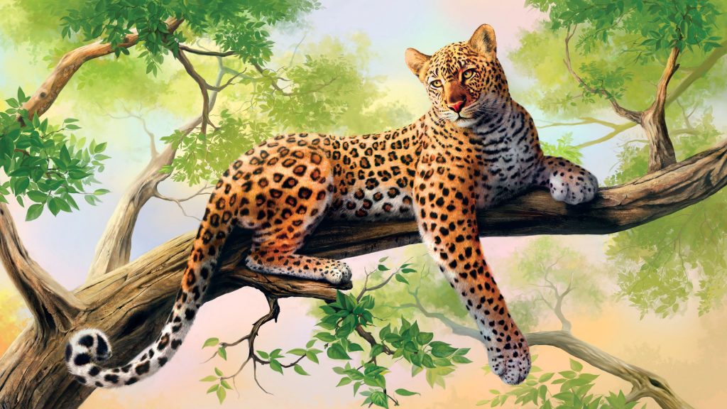 Amazing Leopard Wild Art Fhd Wallpaper