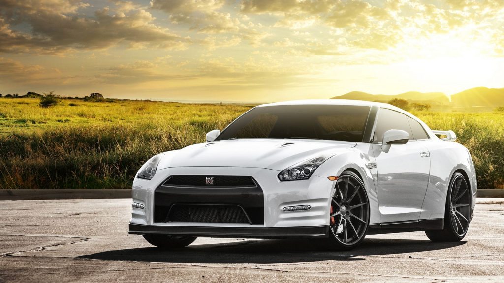 Amazing Nissan Gtr Majestic White Color Car Fhd Wallpaper