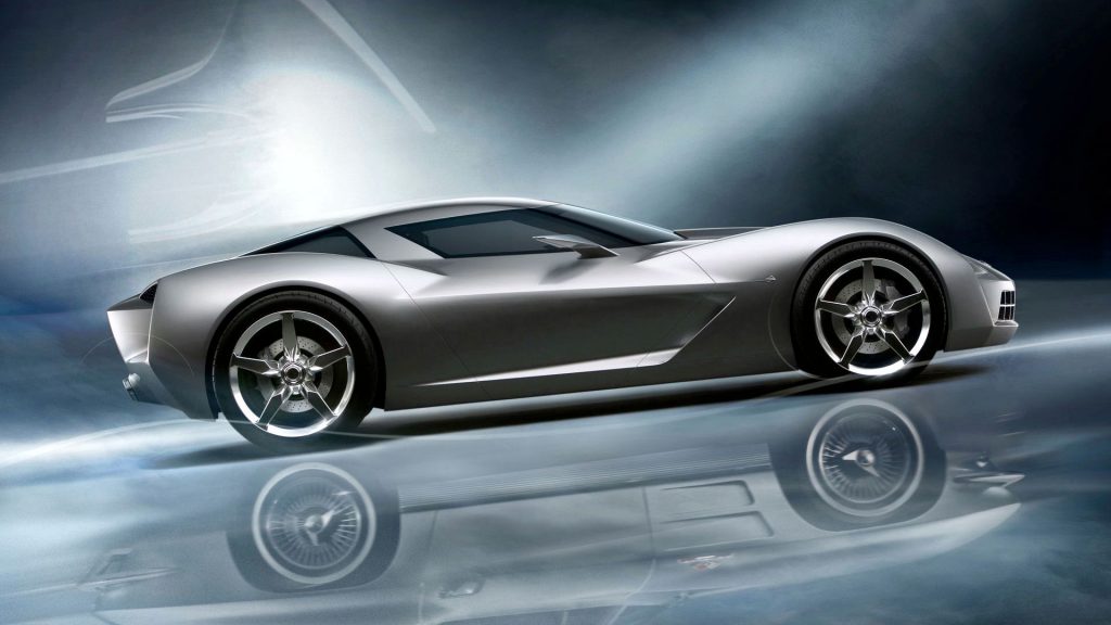 Amazing Silver 3d 2012 Corvette Stingray Fhd Wallpaper