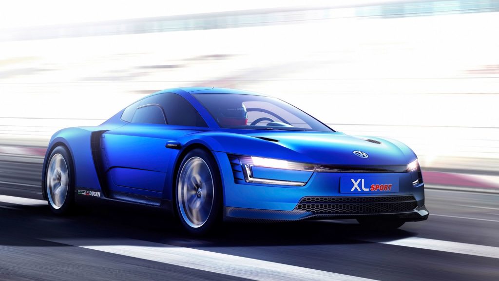 Attractive Blue Volkswagen Xl Sport Concept 2014 Fhd Wallpaper