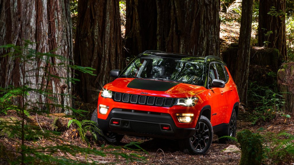 Attractive Red And Black Jeep Compass Trailhawk 2017 Fhd Wallpaper