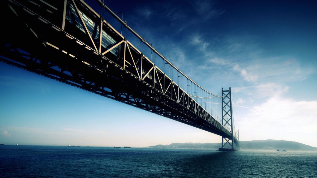 Awesome Akashi Kaikyo Bridge Japan Fhd Wallpaper