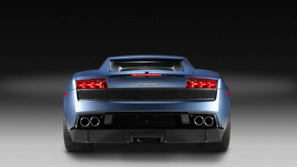 Backward View Of Blue Lamborghini Gallardo Lp560 Ad Personam1080p Fhd Wallpaper