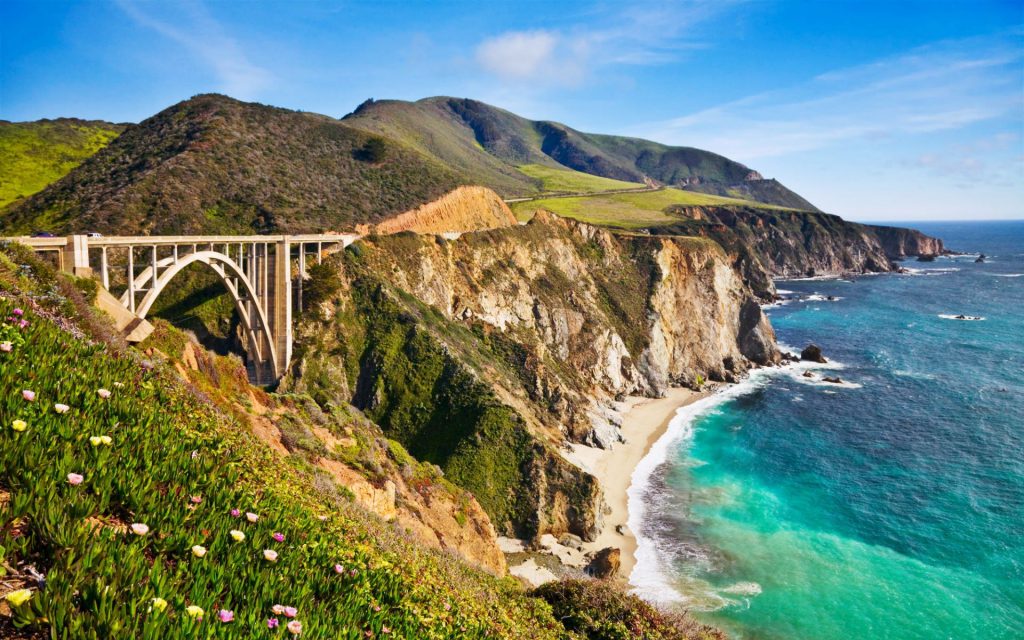 Beautiful Bixby Bridge In Big Sur California Fhd Wallpaper