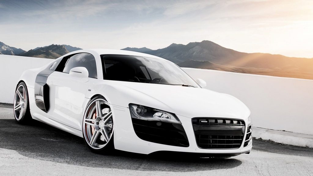 Beautiful Outlook Of Audi R8 Adv1 Wheels Fhd Wallpaper