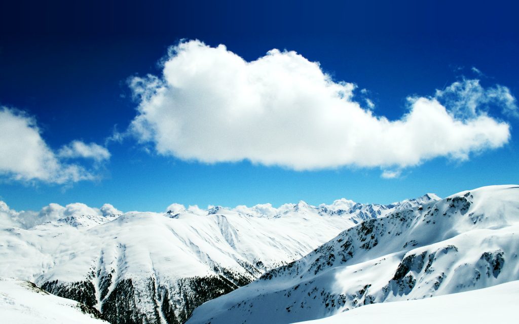 Beautiful Winter Snow Mountains Fhd Wallpaper