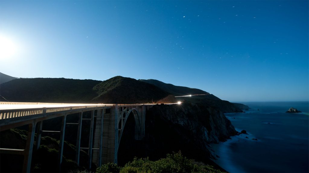 Bixby Creek Bridge Big Sur Night View Fhd Wallpaper