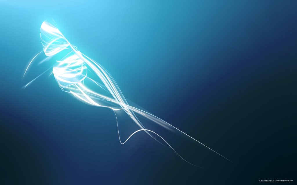 Blue Light Abstracts Fhd Wallpaper