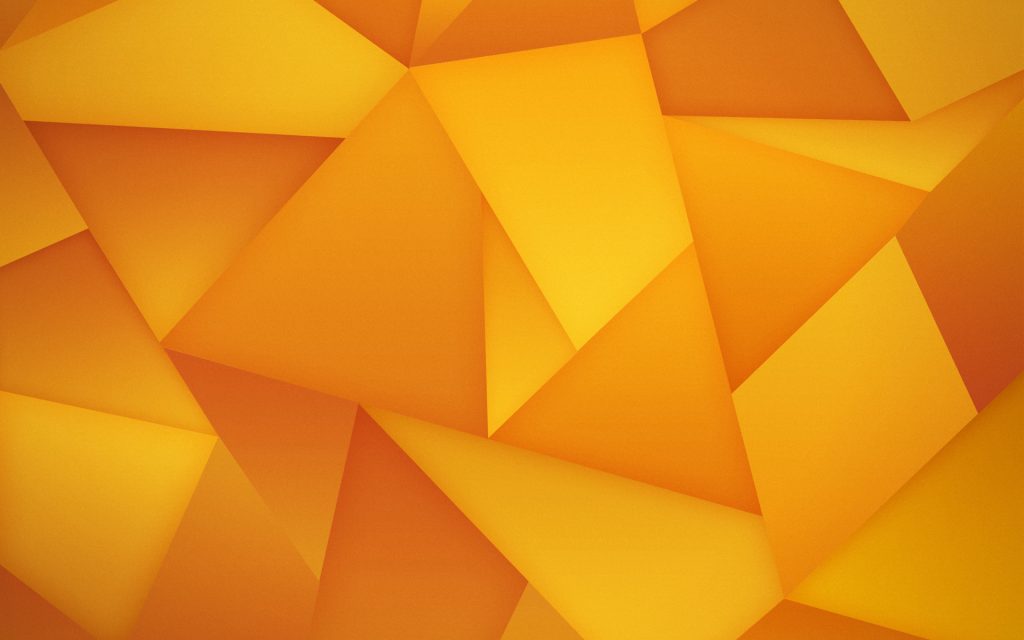 Bright Orange 3d Triangles Fhd Wallpaper