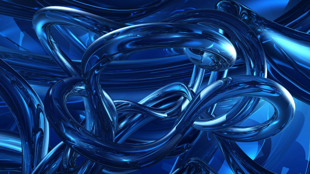 Classy Blue Bends Abstract Fhd Wallpaper