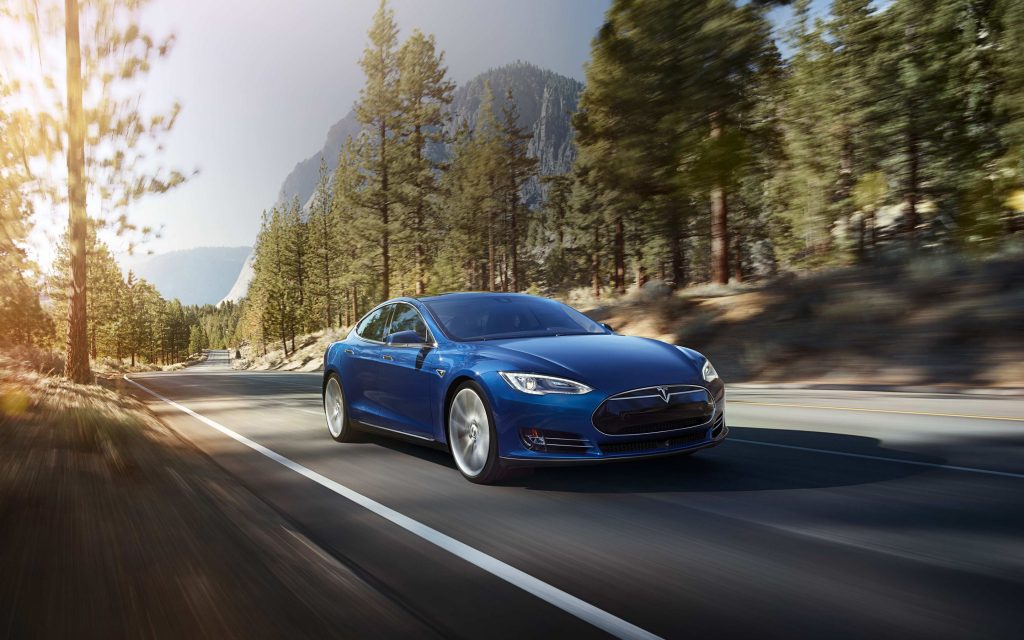 Classy Blue Tesla Model S 2016 1 Fhd Wallpaper