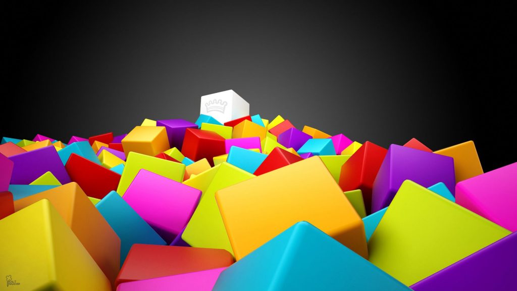 Colourful 3d Cubes Fhd Wallpaper