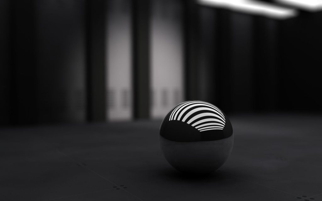 Creative 3d Ball Black White Hd Wallpaper