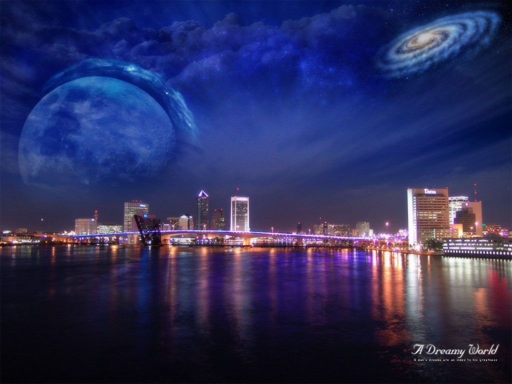 Creative Planets City Nights Dreamy World Hd Wallpaper