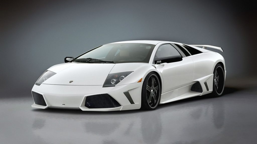 Cute And Sleek White Lamborghini Murcielago Fhd Wallpaper