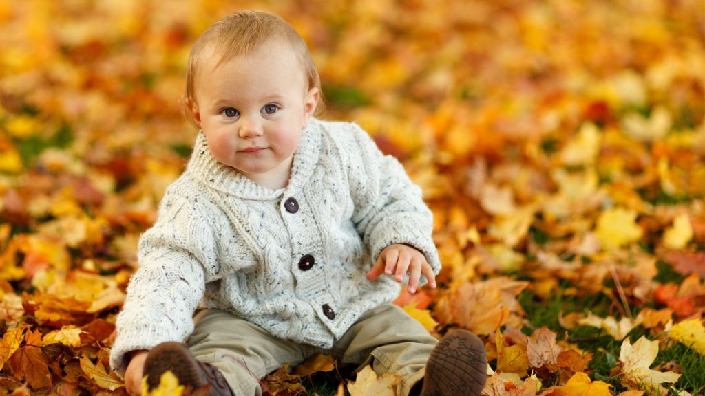 Cute Baby Boy Autumn Leaves Uhd 4k Wallpapers
