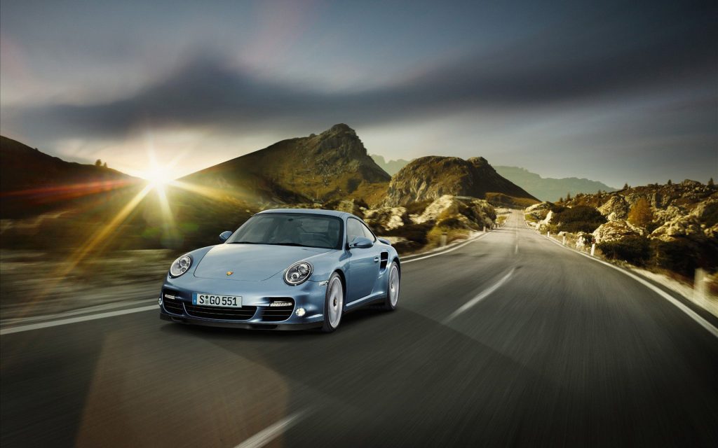 Dazzling Blue 2011 Porsche 911 Turbo S Fhd Wallpaper