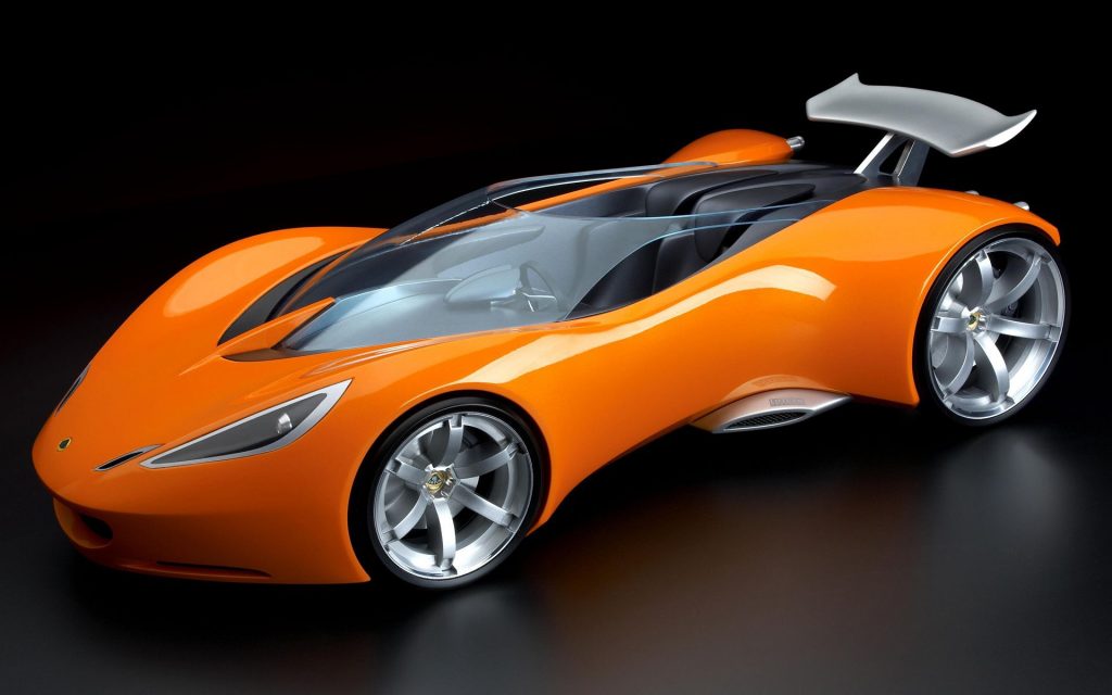 Dazzling Orange Lotus Crazy Concept Super Car Fhd Wallpaper