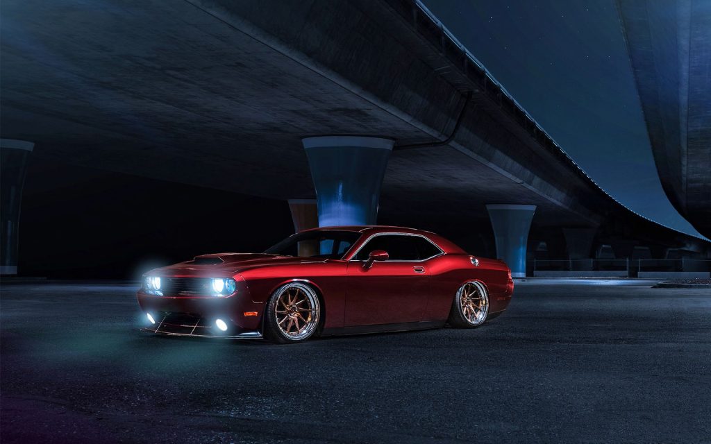 Dazzling Red Dodge Challenger Avant Garde Wheels 1fhd Wallpaper