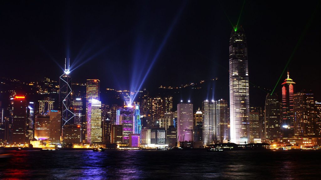 Dazzling Skycrappers Hong Kong Fhd Wallpaper