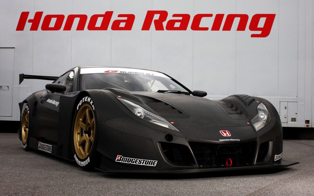 Dominant Black Honda Super Gt Racer Fhd Wallpaper