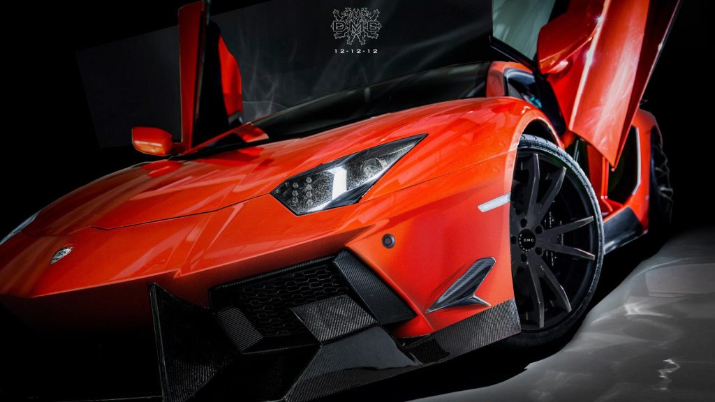 Dynamic Front View Red Dmc Tuning Lamborghini Aventador Fhd Wallpaper