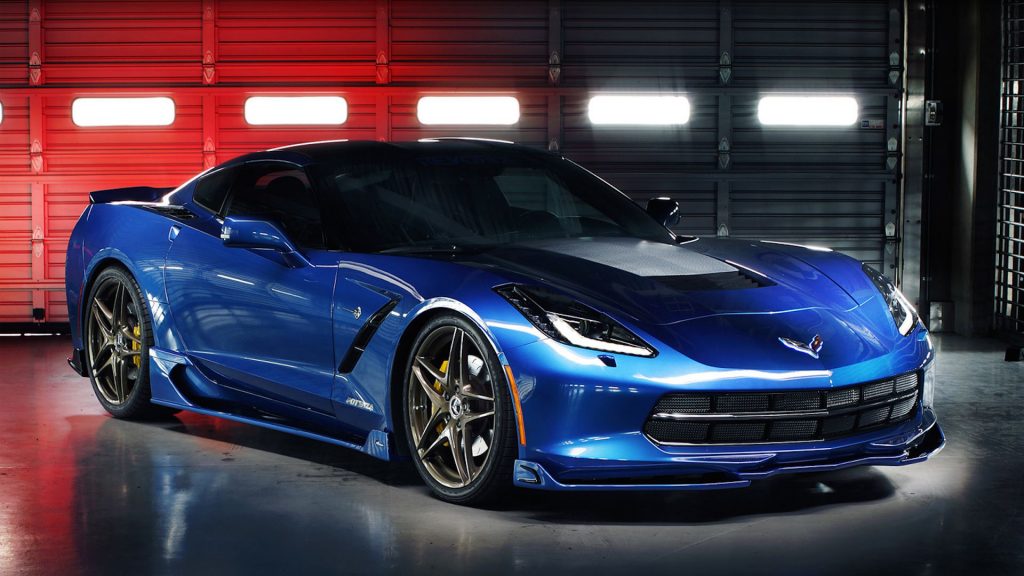 Elegant Blue Revorix Chevrolet Corvette 2014 Fhd Wallpaper