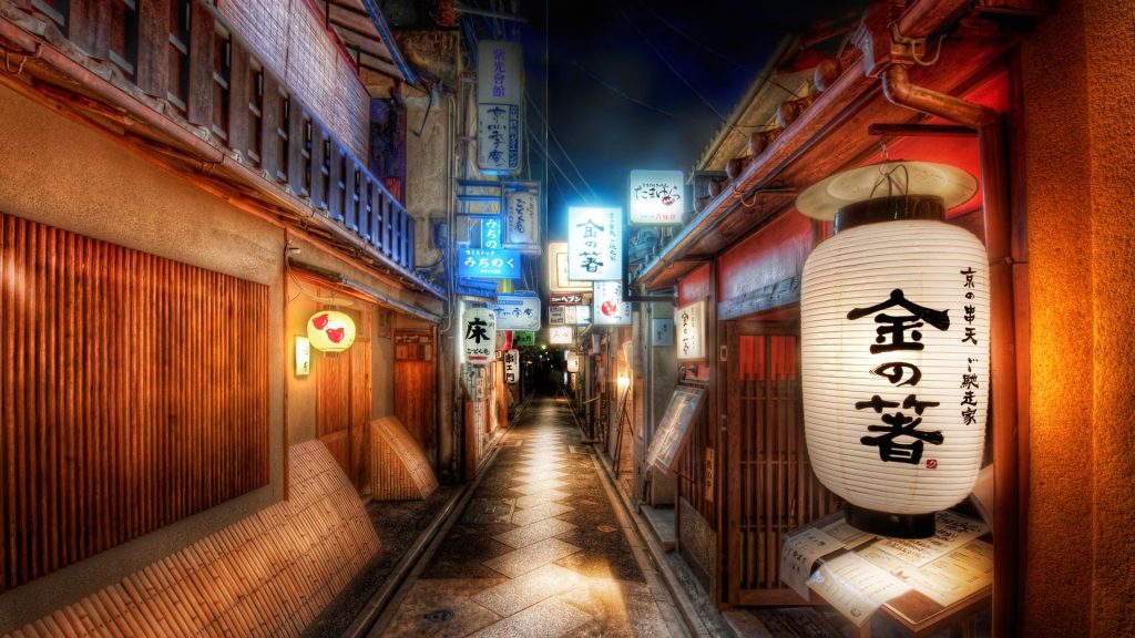 Elegant Chinatown Fhd Night Wallpaper