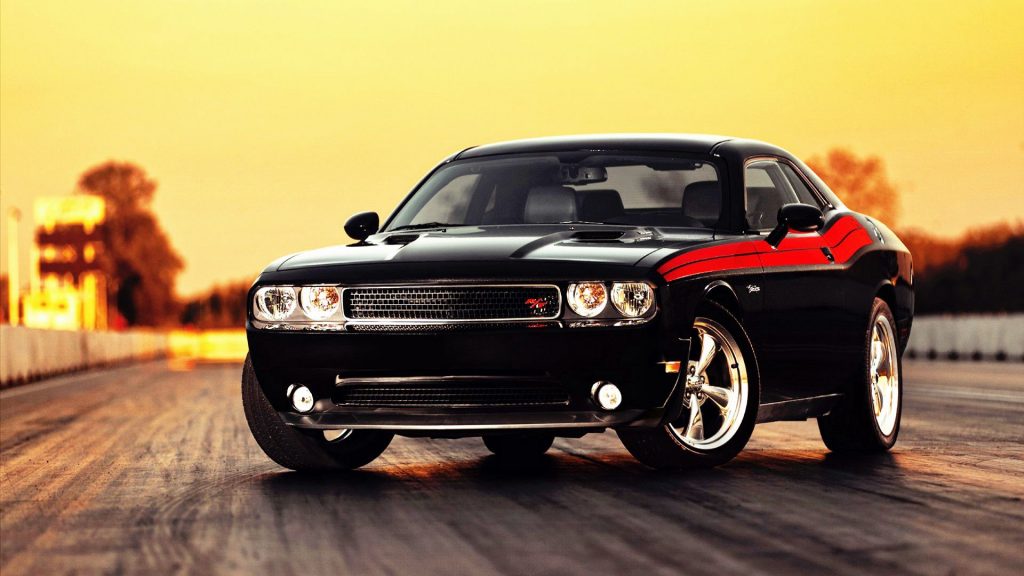 Energetic Sports Rider Dodge Challenger Fhd Wallpaper