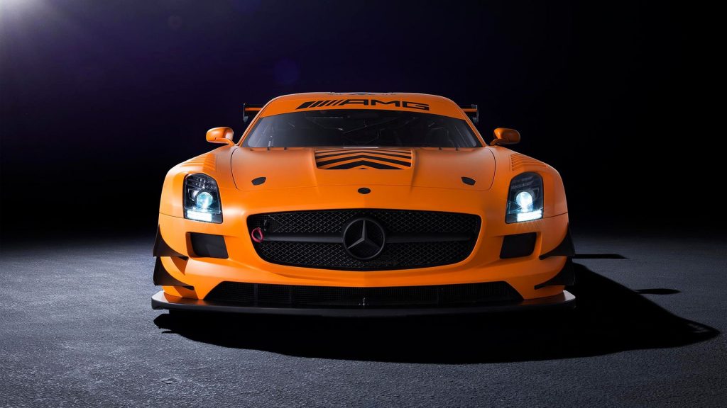 Exciting Flame Orange Mercedes Amg Sls Gt3 45th Anniversary Edition Fhd Wallpaper