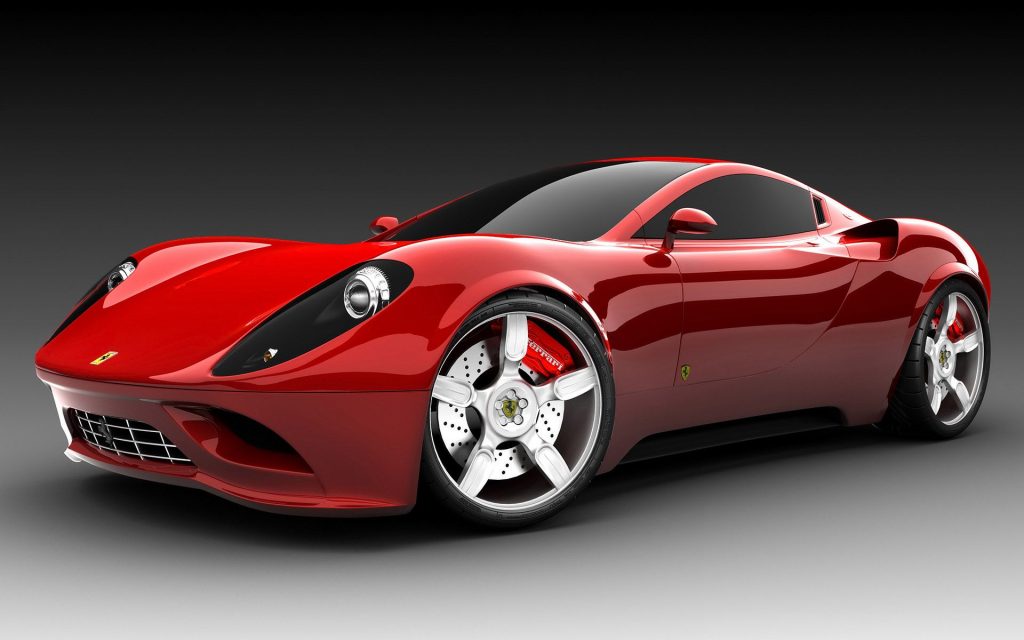 Eye Catching Red Ferrari Stylish Car Fhd Wallpaper