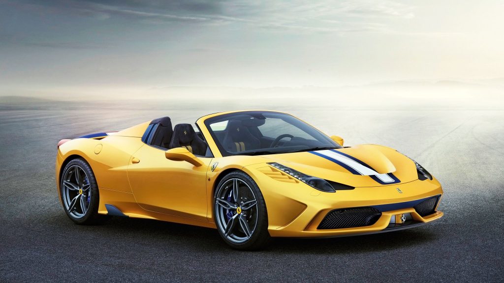 Eye Catching Yellow 2015 Ferrari 458 Speciale A Fhd Wallpaper