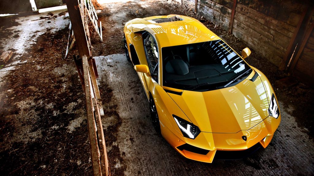 Eye Catching Yellow Lamborghini Aventador Car Fhd Wallpaper