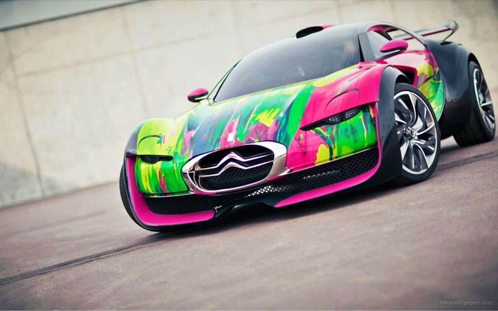 Eyecatching Multi Colour Citroen Survolt Concept Car Fhd Wallpaper