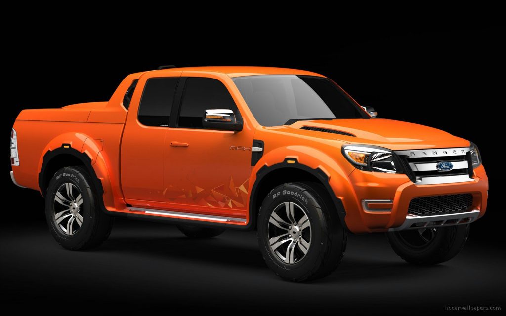 Eyecatching Orange Ford Ranger Max Concept Fhd Wallpaper